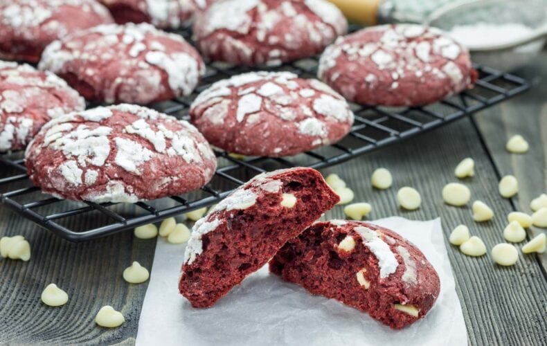 Red Velvet Crinkle Cookies 2